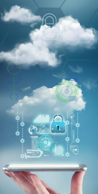 Illustration of cloud data security and digital protection at UNOthai.com | توضيح لأمان البيانات السحابية والحماية الرقمية في UNOthai.com