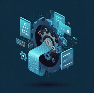 Illustration of data processing and information management at UNOthai.com | توضيح لمعالجة البيانات وإدارة المعلومات في UNOthai.com