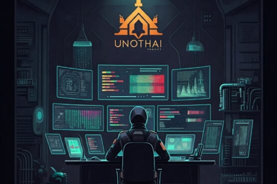 Futuristic control room representing data collection and security at UNOthai.com | غرفة تحكم مستقبلية تمثل جمع البيانات والأمان في UNOthai.com